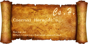 Csernai Hermiás névjegykártya